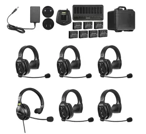 Saramonic WiTalk WT6S 6 pessoas Full-Duplex 1.9GHz Wireless Single-Ear Headset Intercom System com Hub e Case