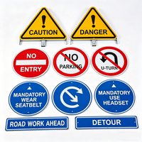 Panneaux de signalisation routière réfléchissants à haute visibilité, film réfléchissant de troisième qualité en aluminium, 18 pouces pour les routes africaines