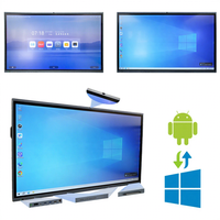 Tableau blanc interactif numérique anti-lumière bleue AI OEM ODM AOOWHAO avec caméra HD intégrée pour l'enseignement interactif en classe intelligente