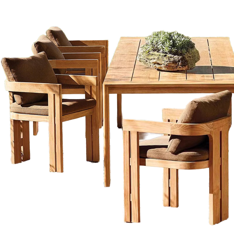hardwood outdoor dining table
