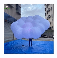 AIRFUN nuages gonflables géants avec éclairage LED pour la décoration de scène d'événement suspendu ballon nuage de 4m de long