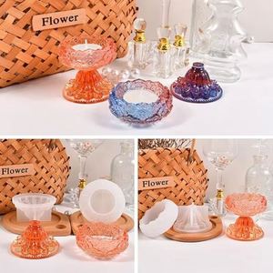 Crystal Tealight Holder <b>Silicone</b> Molds for Resin Casting DIY Wedding Party Home Decor Cake <b>Tools</b> - Product Image 5