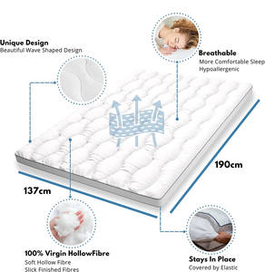 Coprimaterasso Trapuntato per <span class=keywords><strong>Letto</strong></span> <span class=keywords><strong>Matrimoniale</strong></span>, Protezione Imbottita Pesante, Coprimaterasso per <span class=keywords><strong>Letto</strong></span> - Product Image 4