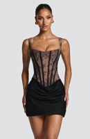Robe d'été ajustée style club, sexy, dos nu en dentelle, coupe trapèze, col carré, taille empire, drapée, à volants, tissée unie, lavable