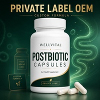 Capsules postbiotiques personnalisées OEM sous marque privée pour la santé intestinale et le soutien digestif
