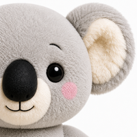 Boneka Koala Plush 40cm dengan Pakaian dan Sepatu yang Dapat Disesuaikan, Isi Kapas PP, Warna Kustom - OEM/ODM Mainan Hewan Boneka Kustom untuk Grosir