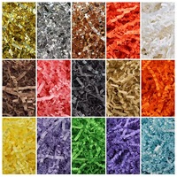 Papier déchiqueté en raphia ondulé coloré, biodégradable et écologique, avec revêtement en amidon, pour remplissage de boîtes cadeaux et cadres photo