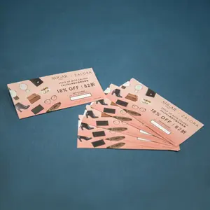호일 스탬핑이있는 저렴한 인쇄 용지 티켓 쿠폰