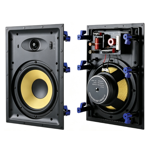 8-inch Fixed Resistance Embedded Wall Mounted Audio System with Hidden Ceiling Installation