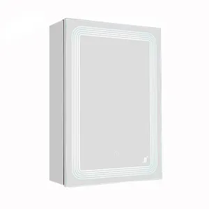 Белый металлический домашний шкаф для хранения со скошенной зеркальной дверью, маленький шкаф для лекарств из стали для гостиной
