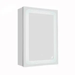 <span class=keywords><strong>Blanco</strong></span> de metal para el hogar gabinete de almacenamiento <span class=keywords><strong>con</strong></span> bisel <span class=keywords><strong>espejo</strong></span> puerta pequeña sala de gabinete de la medicina - Product Image 1