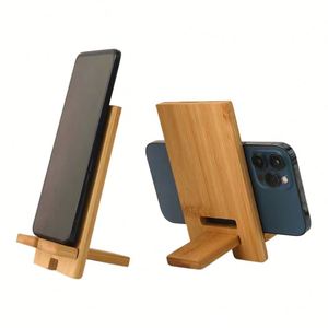 2026 Trend Natural Bamboo Phone <b>Stand</b> Foldable Portable Wood <b>Tablet</b> Holder Common Eco-Friendly Desk <b>Stand</b> Customized Logo Gift - Product Image 4