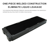 Radiateur en cuivre T2 OCOCOO CRD42 420 mm, monobloc soudé, étanche, échangeur de chaleur à eau G1/4 pour IA, HPC, industriel