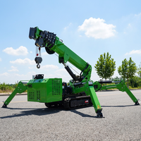Grue araignée professionnelle, grue de levage robuste, automatique, pour la construction routière, 1-15 tonnes, rose