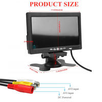 Monitor de Visión Trasera TFT LCD de Pantalla Ancha HD de 7 Pulgadas y 12 V, 24 V, 36 V con Cámara de Respaldo y Control Remoto para Ayuda de Marcha Atrás de Vehículos