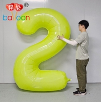 Ballon Chiffre Géant Personnalisable en Nylon de 2m (78 Pouces) pour Anniversaire, Nouvel An et Fêtes, Laminé PA+PE, pour Hélium, Nouveauté 2027