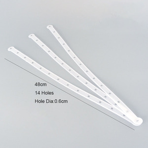 Trắng nhựa hiển thị Móc Áo DẢI cho các cửa hàng thời trang trọng lượng nặng kết nối ổn định với móc ổn định để cài đặt vải - Product Image 5