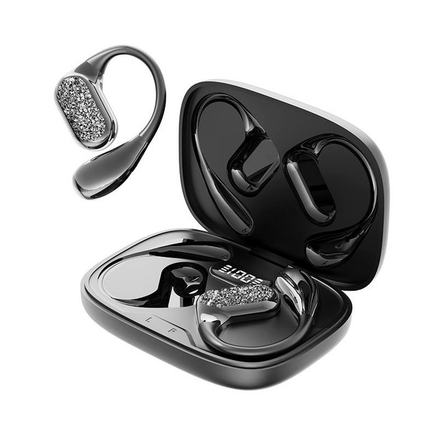 Diamond Bone Conduction  Earphones  Ear Clip Wireless Earbuds TWS Wireless Headphones  OWS Wireless Headphones Sports Calling