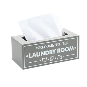 pine Dispenser custom size color printing sliding lid tissue Box solid Wooden Dryer Sheet napkin Holder
