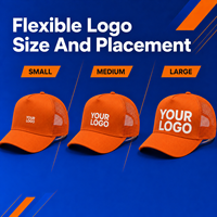 Casquette promotionnelle 5 panneaux en maille avec logo personnalisé, casquette de camionneur structurée en coton, ajustable, pour événements, cadeaux promotionnels, vente en gros
