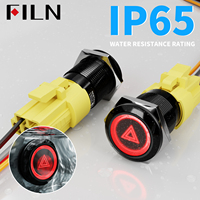 Desarrollo de patente FILN de 19mm 185 opciones de símbolos interruptores de botón estilo enchufable con arnés de cables iluminado para máquina