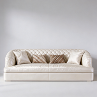 Ensemble de meubles de salon classique avec plateau en marbre, table de canapé grande capacité étanche pour maison moderne, hôtel, appartement, villa