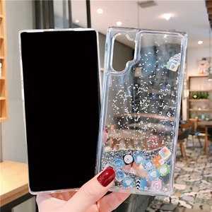 Fundas para Teléfono con Iconos de Aplicaciones Móviles para Samsung Galaxy Note 20 Ultra 5G A21S A51 A71 <span class=keywords><strong>A50</strong></span> <span class=keywords><strong>A70</strong></span> S, Cubierta Dinámica de Arena Líquida - Product Image 2