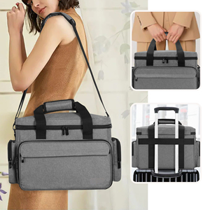 Large <b>Makeup</b> Bag Cosmetic Bag with Removable Dividers, Travel <b>Makeup</b> <b>Case</b> Holds Cosmetics and Hair Supplies - Product Image 6