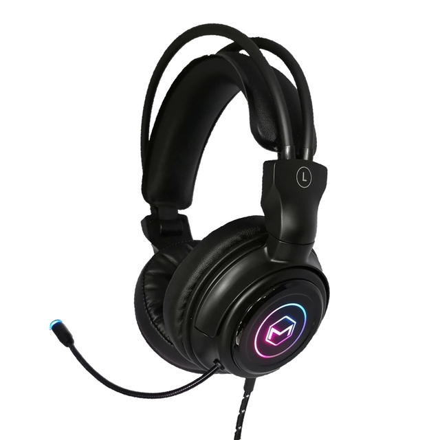 OEM ODM RGB Wired Dynamic Driver Gaming Headset Mic Stereo Over-Ear Headphones Active Noise Cancellation for PC PS4 PS5 Xbox