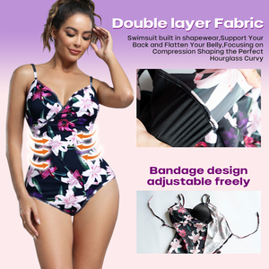 Maillots <span class=keywords><strong>de</strong></span> <span class=keywords><strong>bain</strong></span> une pièce à bretelles, col en V, effet ventre plat, push-up, amincissant, avec <span class=keywords><strong>soutien</strong></span>-<span class=keywords><strong>gorge</strong></span> intégré - Product Image 4