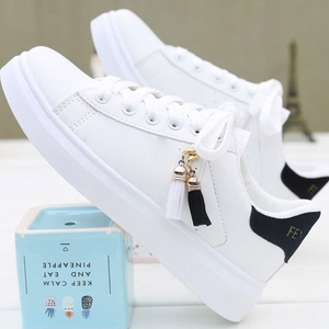 <span class=keywords><strong>Zapatillas</strong></span> Casuales para <span class=keywords><strong>Mujer</strong></span>, Nuevas de Primavera y Otoño, Zapatos Blancos de Moda, Transpirables, con Cordones, Deportivas - Product Image 6