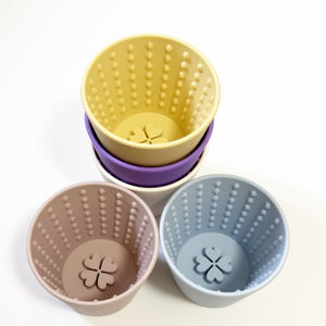 หม้อชามอาหารสุนัขแบบพกพาได้สำหรับสุนัขกินน้ำได้ดีไซน์ใหม่ปราศจากสาร BPA ซิลิโคนโคลเวอร์โชคดีมีสไตล์น่ารัก - Product Image 5