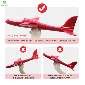 Circfoam 48CM köpük planör uçak Juguetes çocuklar açık oyun el atma köpük uçak oyuncak ışık - Product Image 4