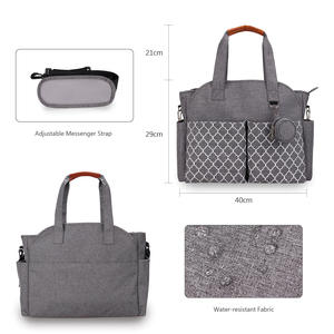 Handheld Schulter Mama Tasche Luxus geometrisch bedruckte Schnuller Tasche für Mama und Baby für Reisen im Freien - Product Image 4