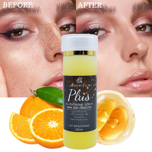 Huile Essentielle Pure Éclaircissante et <span class=keywords><strong>Anti</strong></span>-taches Gluta Max Concentré à Marque Blanche avec L-Glutathion pour Blanchiment et Éclat 120ml - Product Image 1