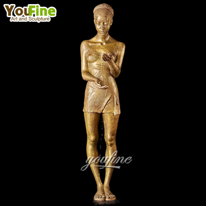 Fontaine à eau en bronze, figurine de femme avec ailes d'eau, grande taille - Product Image 6