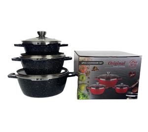 Ensemble de casseroles <span class=keywords><strong>Regina</strong></span>, 6 pièces, 24 cm, 28 cm, 32 cm, nouveau style chinois, en granit, antiadhésif - Product Image 2