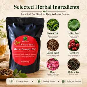 Thé détox Winstown 28 jours pour un ventre plat, nettoyage corporel, soutien minceur aux herbes, détoxification du côlon au Moringa, thé pour la gestion du poids - Product Image 5
