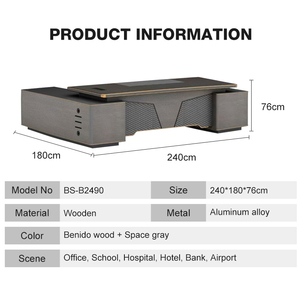 Moderna banca di fascia alta Hotel in legno mobili da ufficio scrivania capo tavolo di lusso CEO Executive scrivania da ufficio - Product Image 2