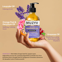 Huile de massage corporelle naturelle personnalisée, mélange de qualité spa d'ingrédients nourrissants à la lavande et à la camomille