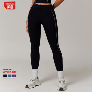 Leggings de Yoga Zechuang de Cintura Alta, Color Azul Marino, Elásticos en Cuatro Direcciones, Pantalones Deportivos Ajustados para Mujer - Product Image 5