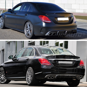 สปอยเลอร์หลังคาท้ายรถยนต์สำหรับ Mercedes Benz C Class W206 C200 C260 C300 2022+ วัสดุ ABS ลายคาร์บอนสีดำ - Product Image 3