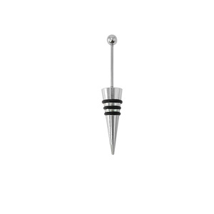 Aluminum Alloy <b>Wine</b> Stopper With Three Rubber Rings Silver Color For Bottle Sealing - Product Image 1