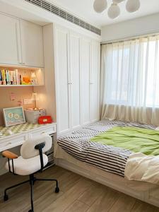 Ensemble de chambre à coucher moderne personnalisable avec armoire, bibliothèque et bureau pour les petits espaces de vie ou d'étude - Product Image 6