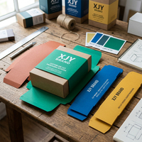 Cajas de Cartón con Recorte de Color de la Marca XJY, Fundas de Embalaje para Regalos y Logotipo Personalizado