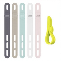 Nouveau design – Organisateur de câbles en silicone souple et coloré pour écouteurs, attaches de câbles transfrontalières, crochets de rangement ajustables pour câbles de données