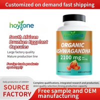 Poudre et Extrait de Racine d'Ashwagandha 2100mg à Marque Blanche OEM avec Poivre Noir pour le Bien-être Adaptogène et le Soutien de l'Équilibre du Stress