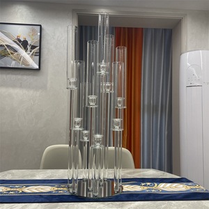 Porte-bougie de mariage en cristal, élégance définie, décoration de table élégante pour réception de mariage, fête prénuptiale - Product Image 6