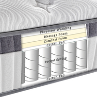 Matelas hybride à ressorts ensachés en mousse à mémoire de forme Casper Nectar, format King Size, enroulable