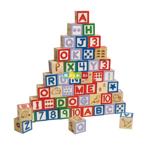 Khối ABC Bằng Gỗ. Bộ Bảng Chữ Cái, Đếm Và Xếp Hình Chữ Cái Khắc Siêu Lớn Cho Bé - Product Image 1